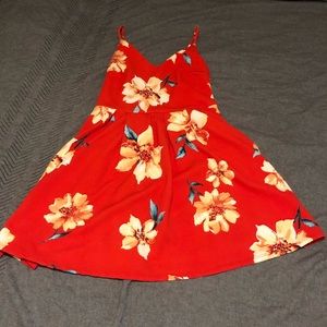 Red Floral Dress